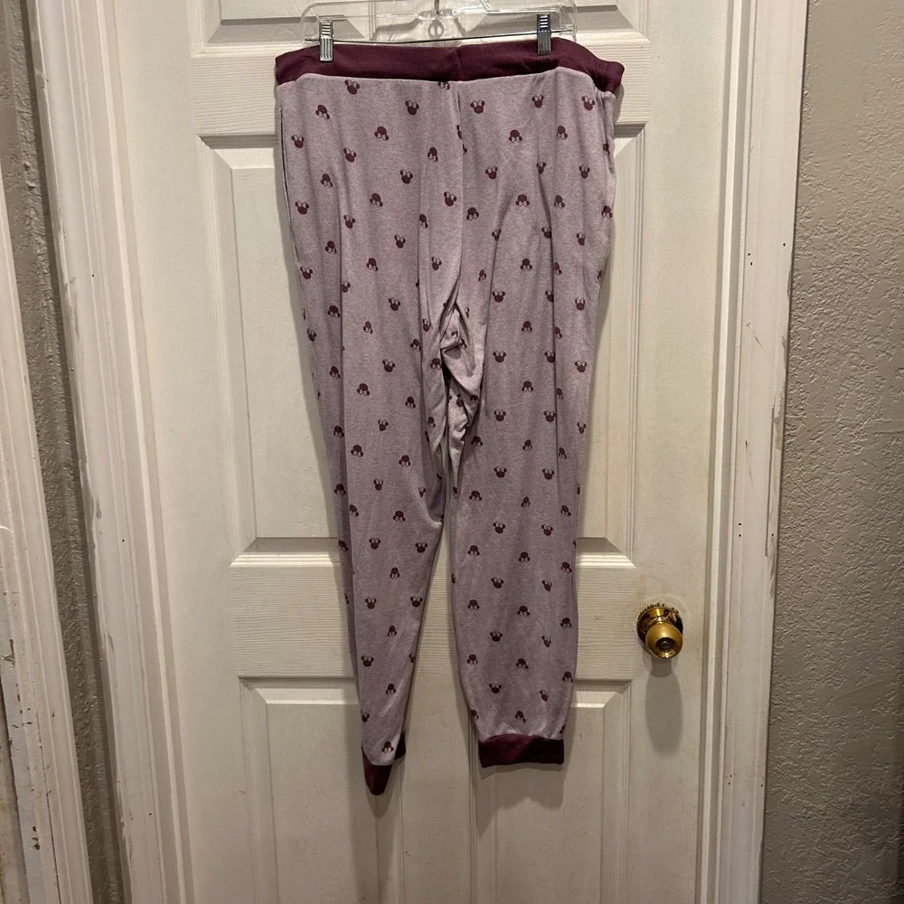 Disney Minnie Mouse Pajama Set Womens XL Purple‎ Long Sleeve Joggers Loungewear - Picture 9 of 9